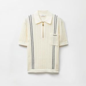 Embroidered Logo Cotton Knit Polo Shirt