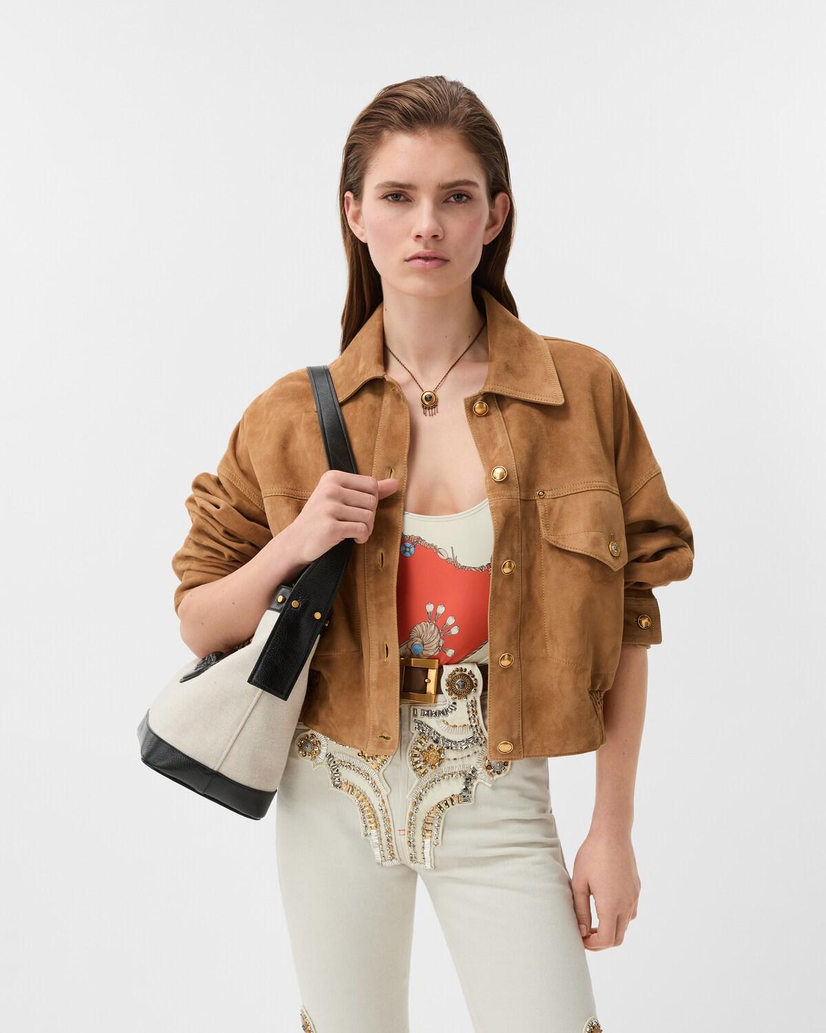 Pivot Small Canvas Bucket Bag - Image 2