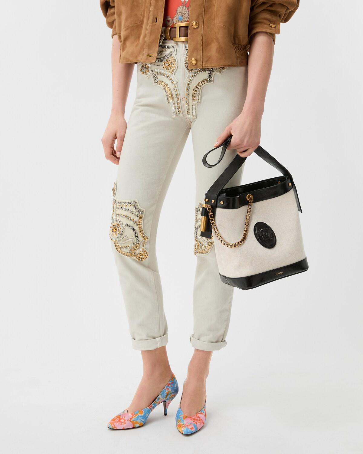 Pivot Small Canvas Bucket Bag - Image 7