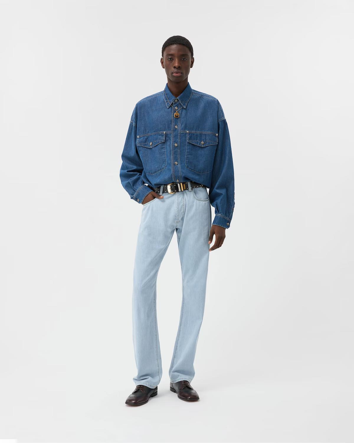 Straight Chambray Jeans - Image 2