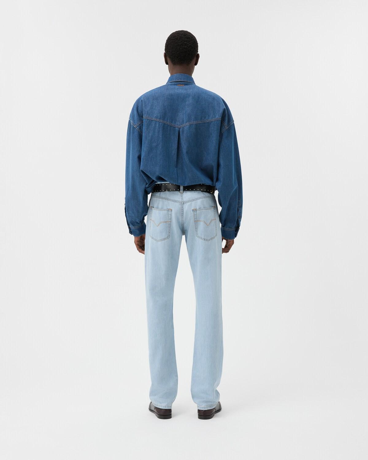 Straight Chambray Jeans - Image 3
