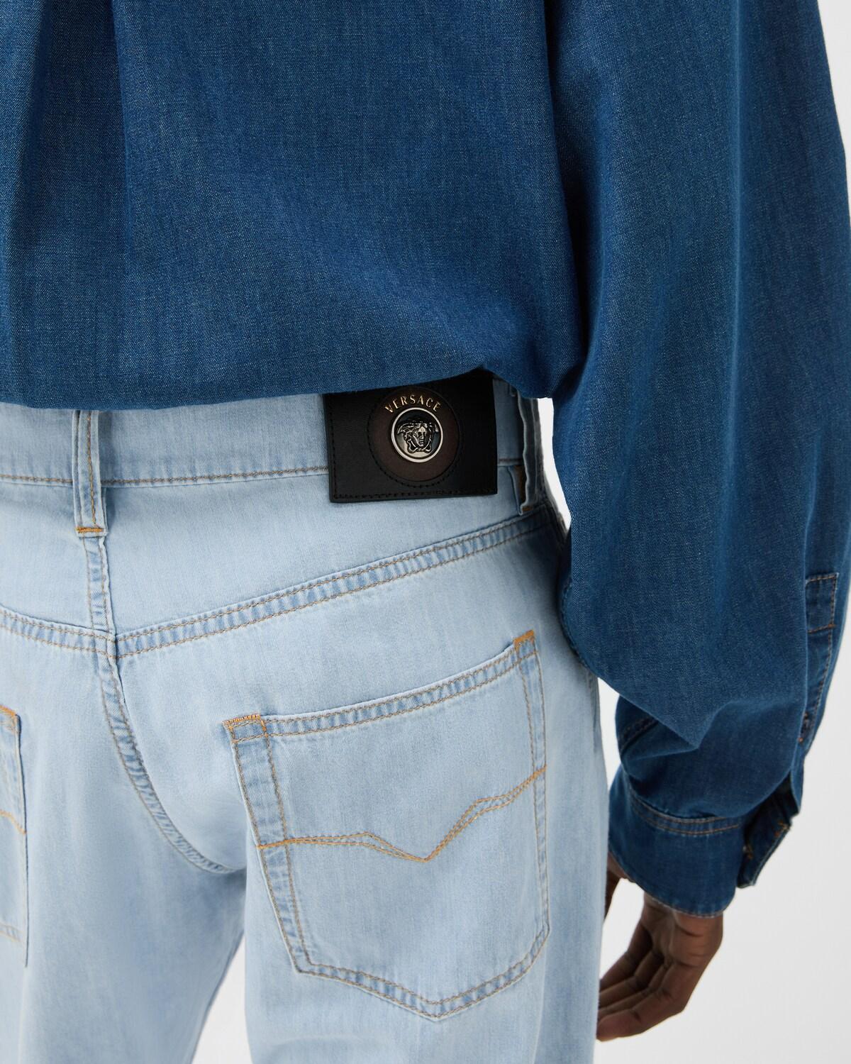 Straight Chambray Jeans - Image 5