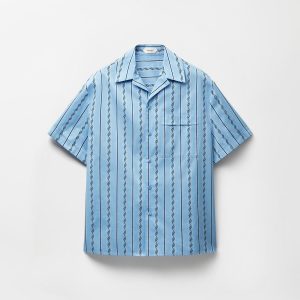 Jacquard Cotton-Silk Regular Shirt