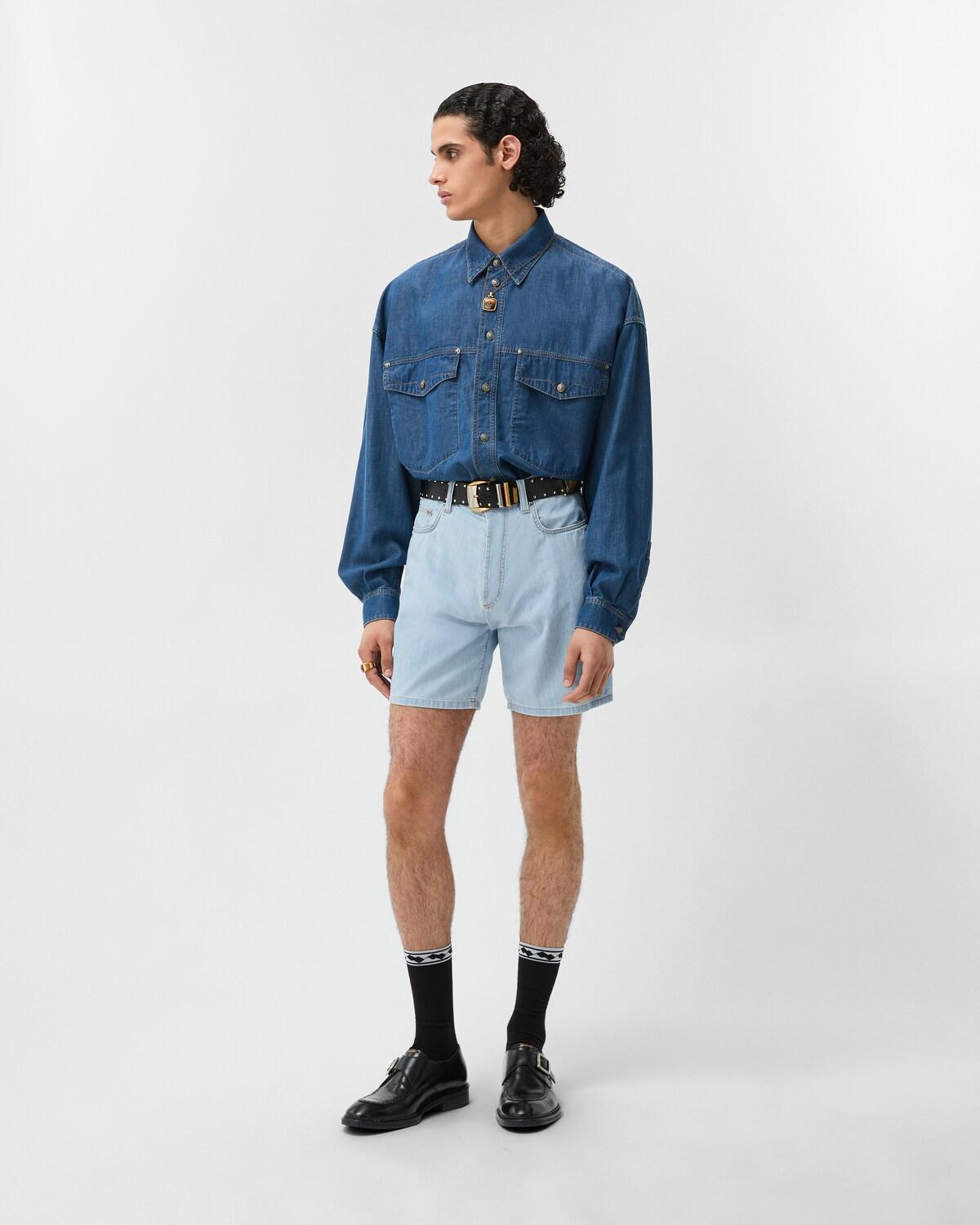 Chambray Denim Shorts - Image 2