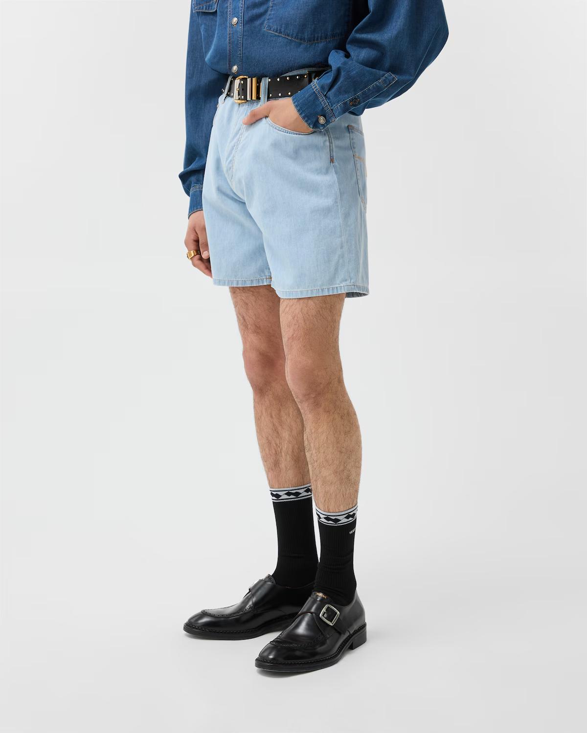 Chambray Denim Shorts - Image 4
