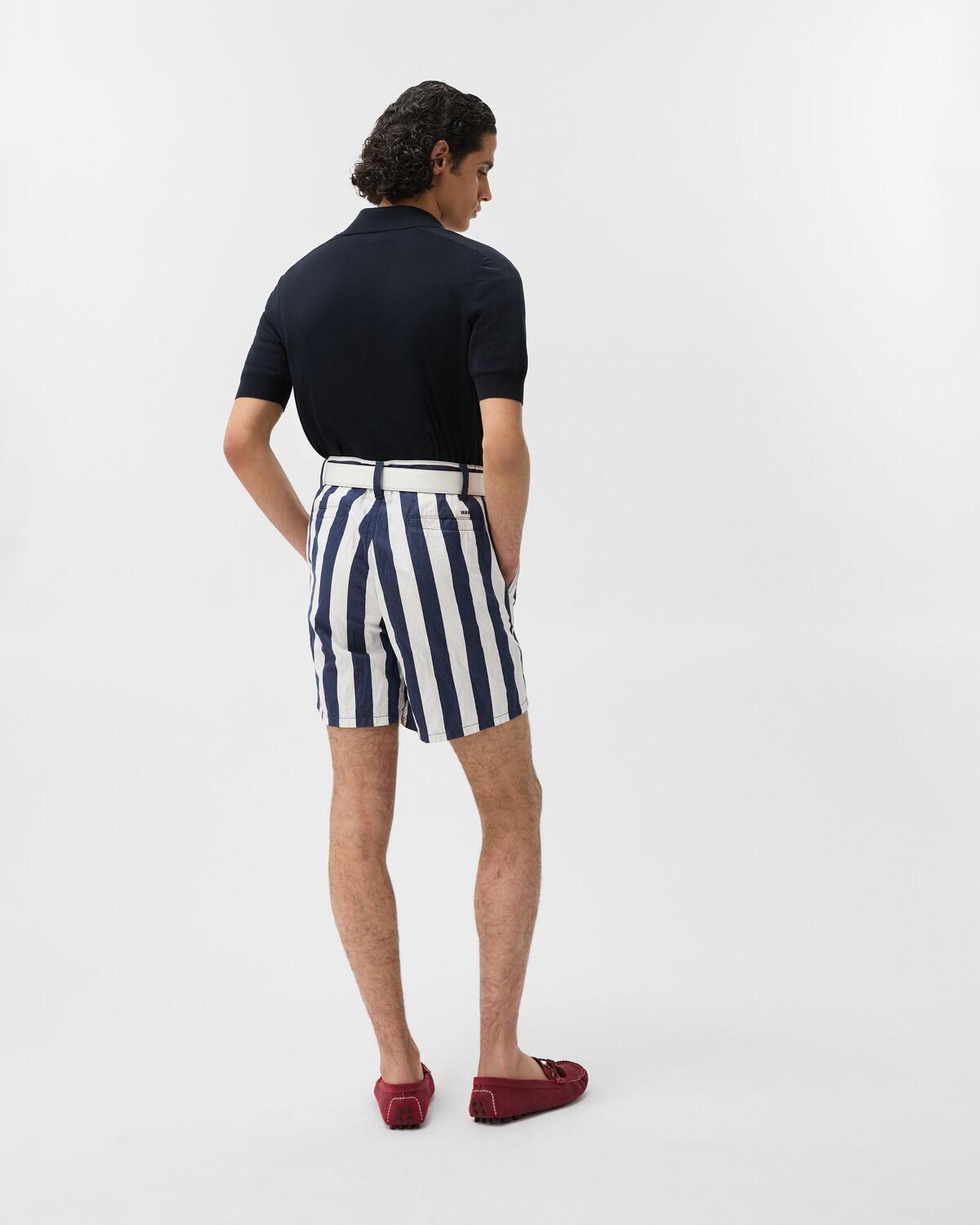 Striped Cotton Denim Shorts - Image 3