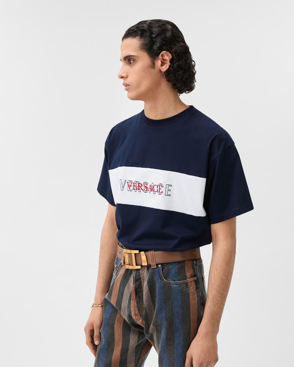 Intarsia Cotton-Jersey Regular T-shirt - Image 4