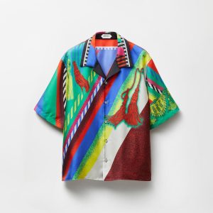 Printed Silk Twill Shirt