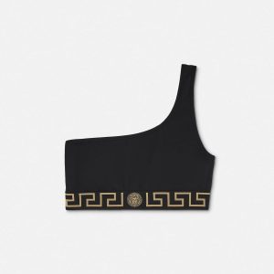 Jacquard One-Shoulder Bikini Top