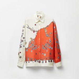 Printed Silk Twill Shirt