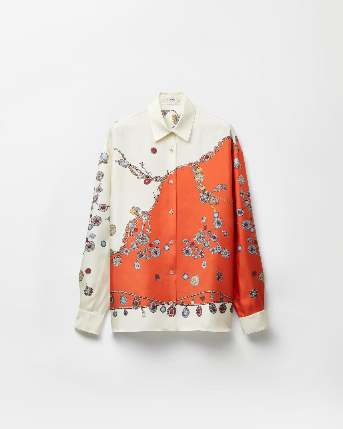 Printed Silk Twill Shirt