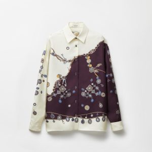 Printed Silk Twill Shirt