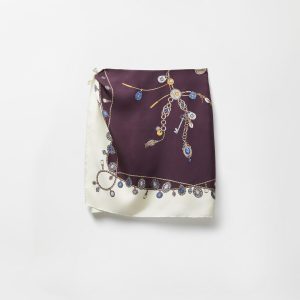 Printed Silk Twill Mini Skirt