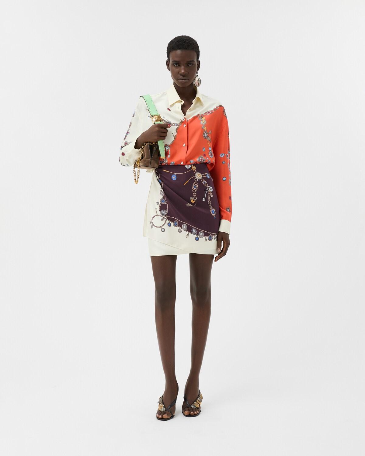 Printed Silk Twill Mini Skirt - Image 2
