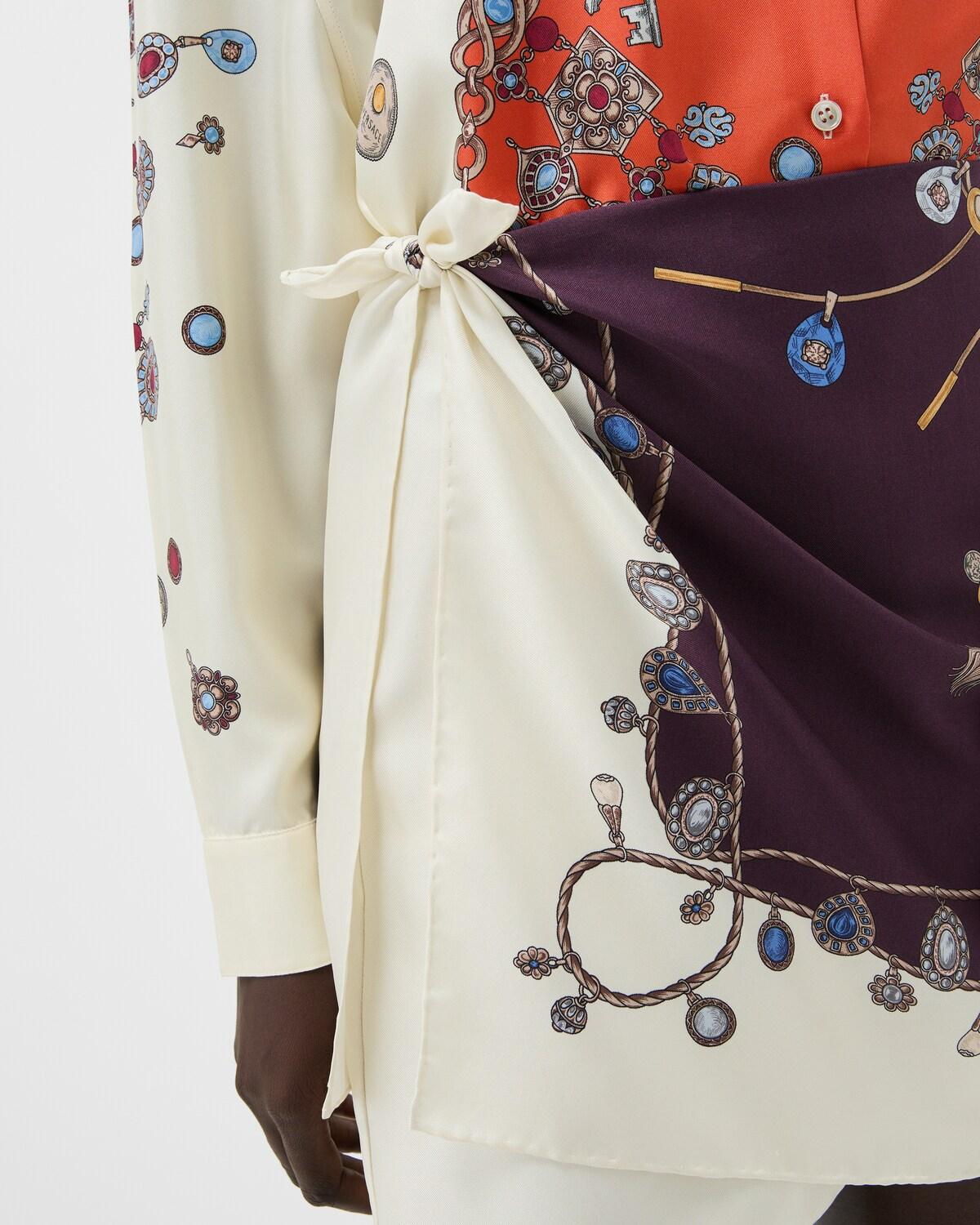Printed Silk Twill Mini Skirt - Image 5