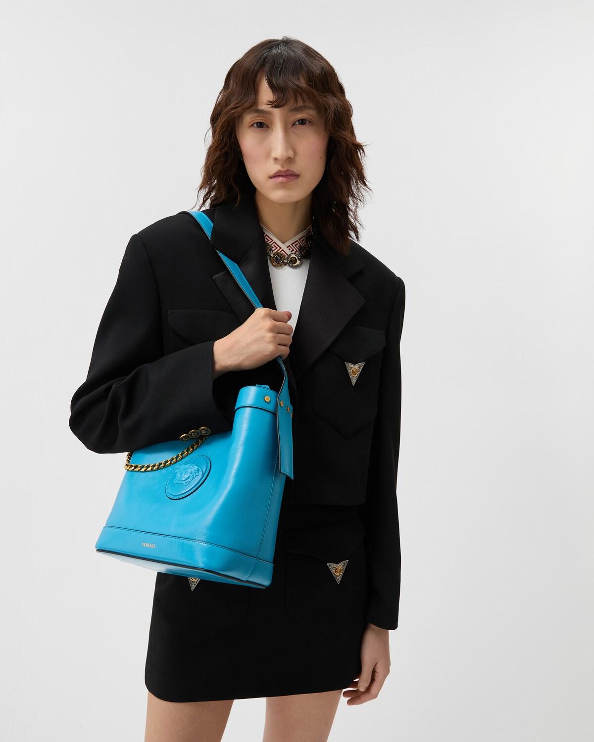 Pivot Small Leather Bucket Bag - Image 2