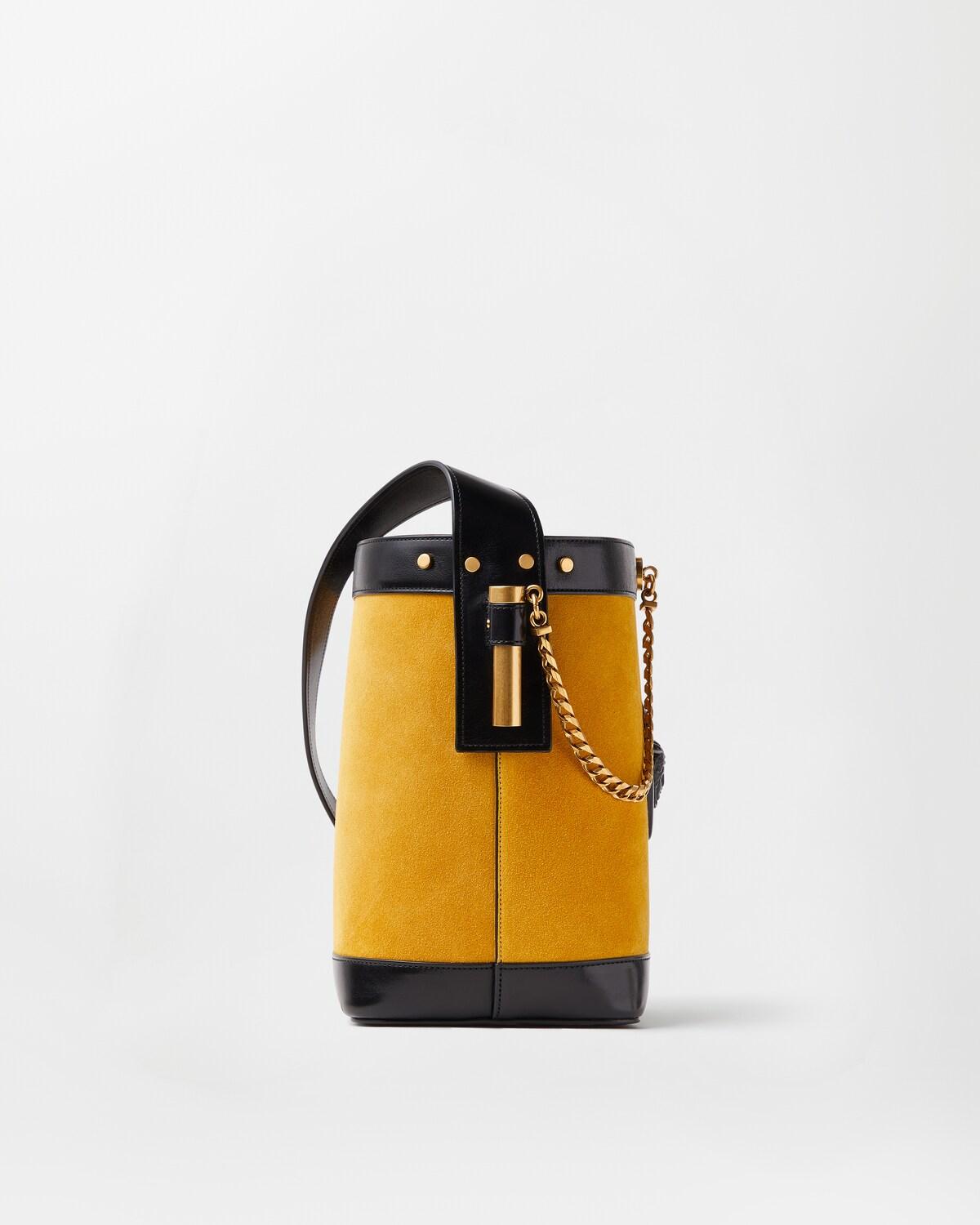 Pivot Small Suede Bucket Bag - Image 3
