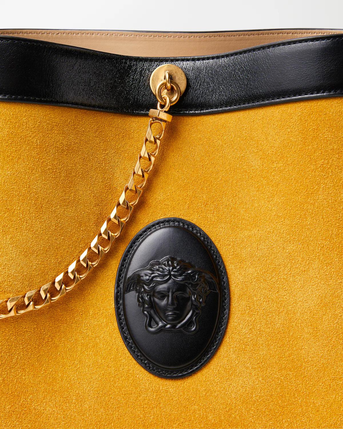 Pivot Small Suede Bucket Bag - Image 4