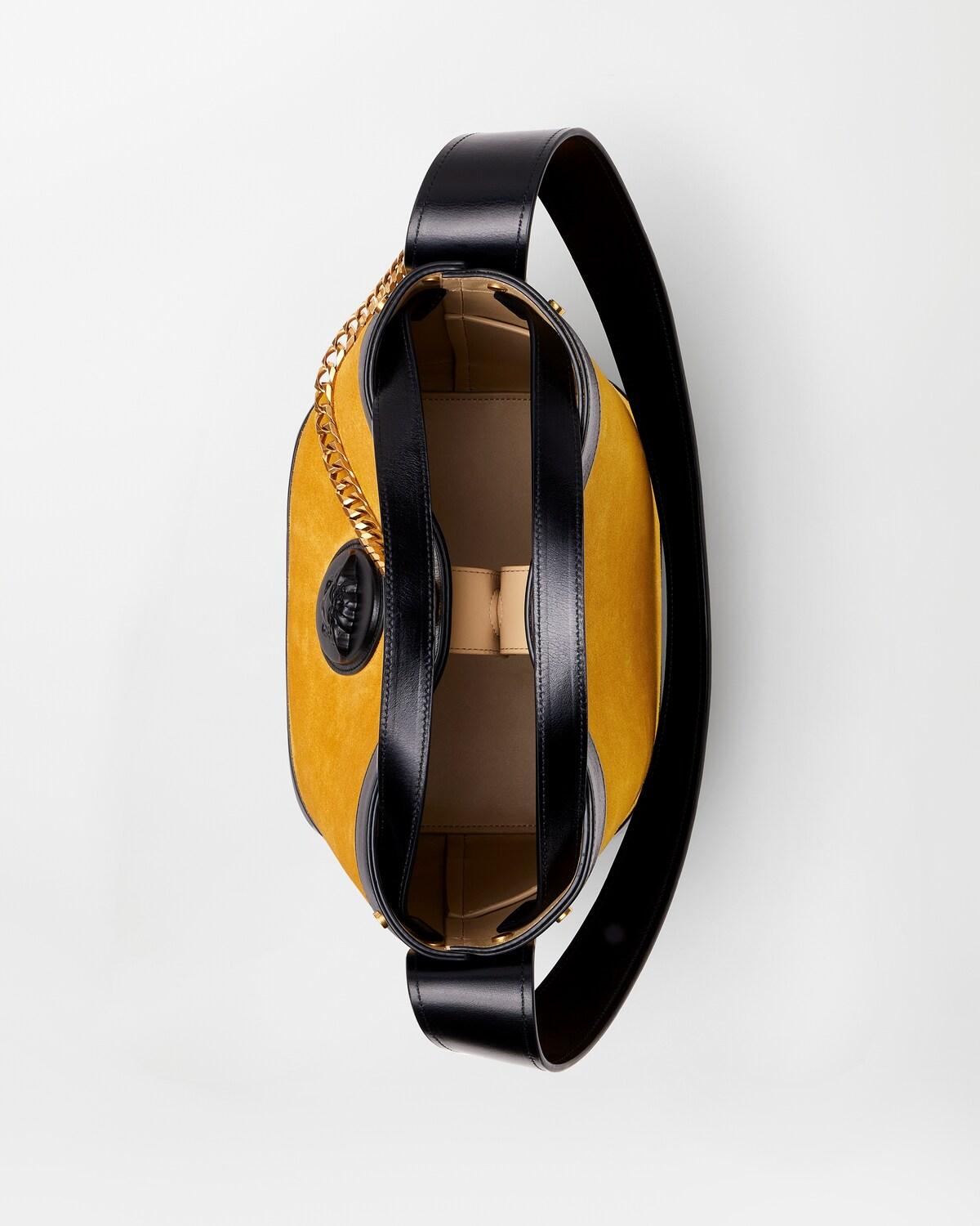 Pivot Small Suede Bucket Bag - Image 5