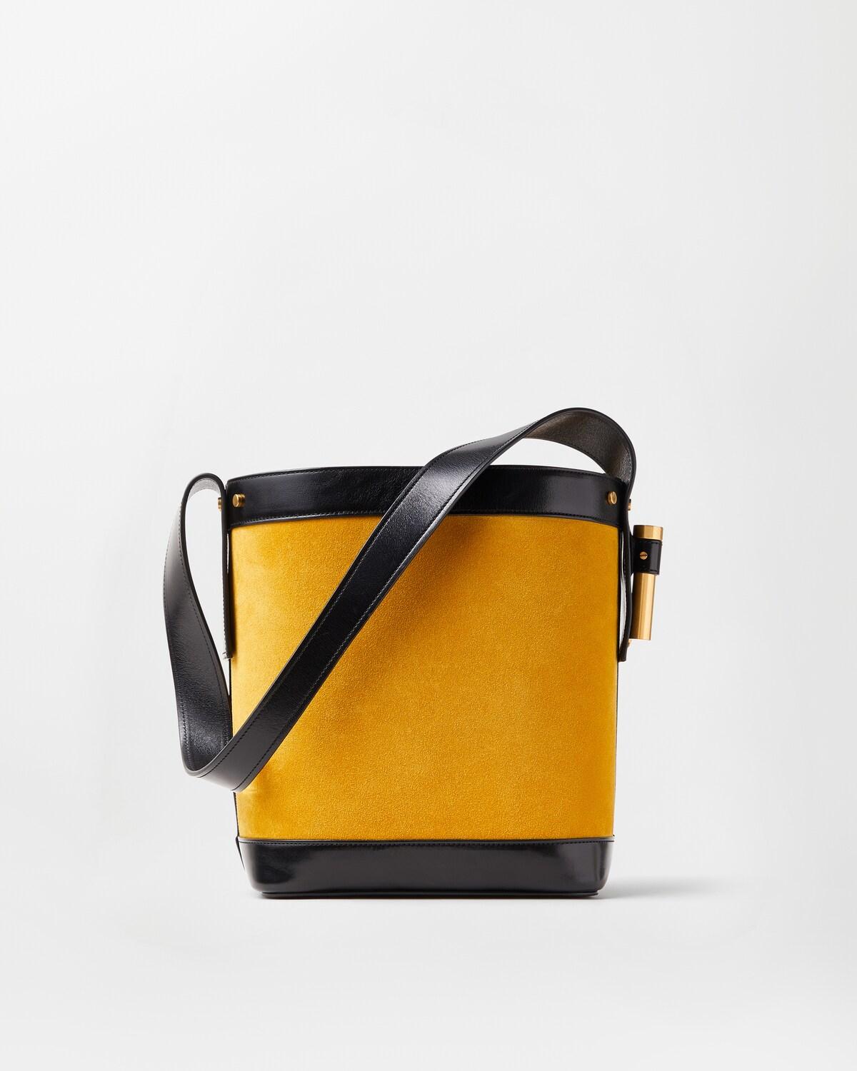 Pivot Small Suede Bucket Bag - Image 6
