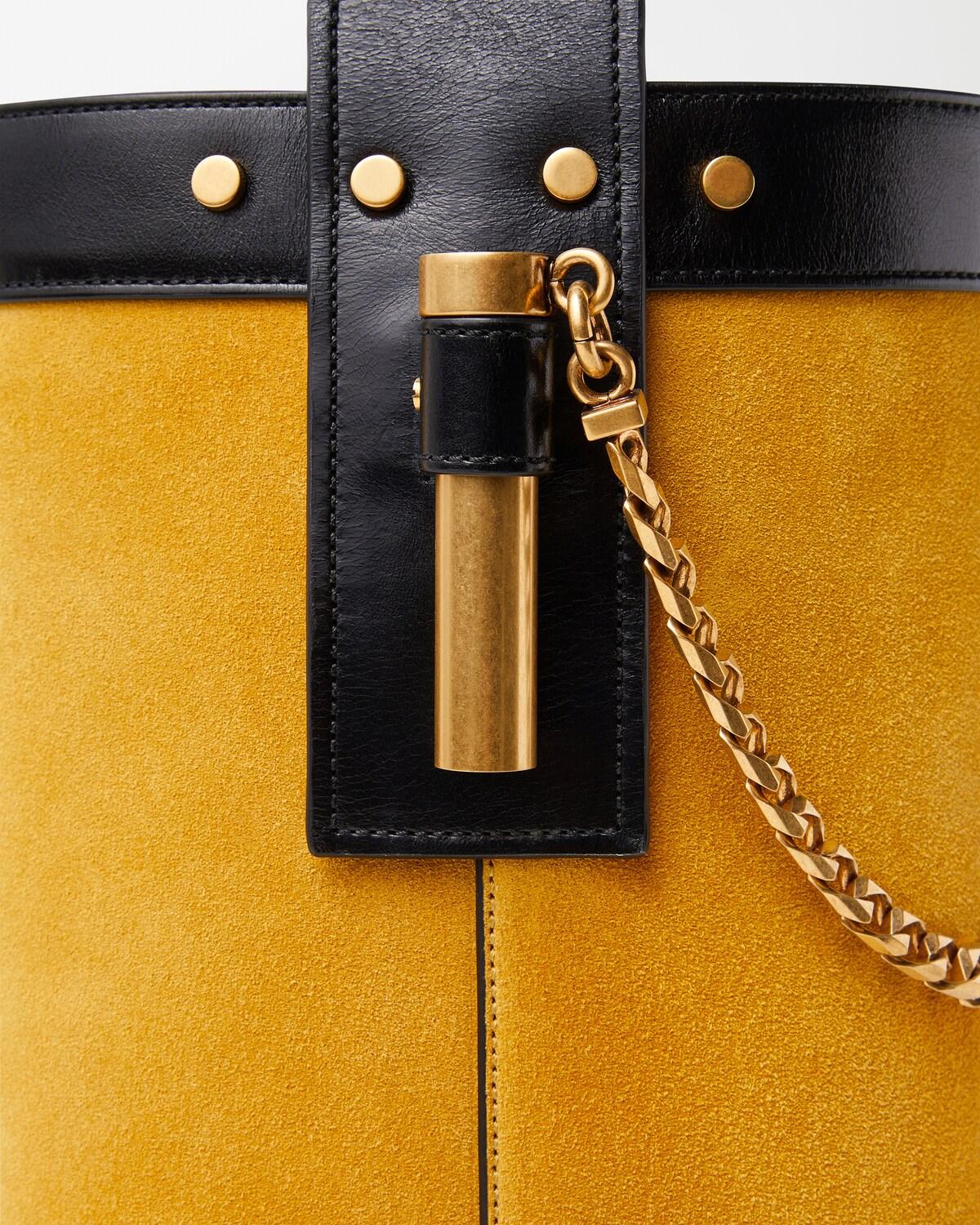 Pivot Small Suede Bucket Bag - Image 8