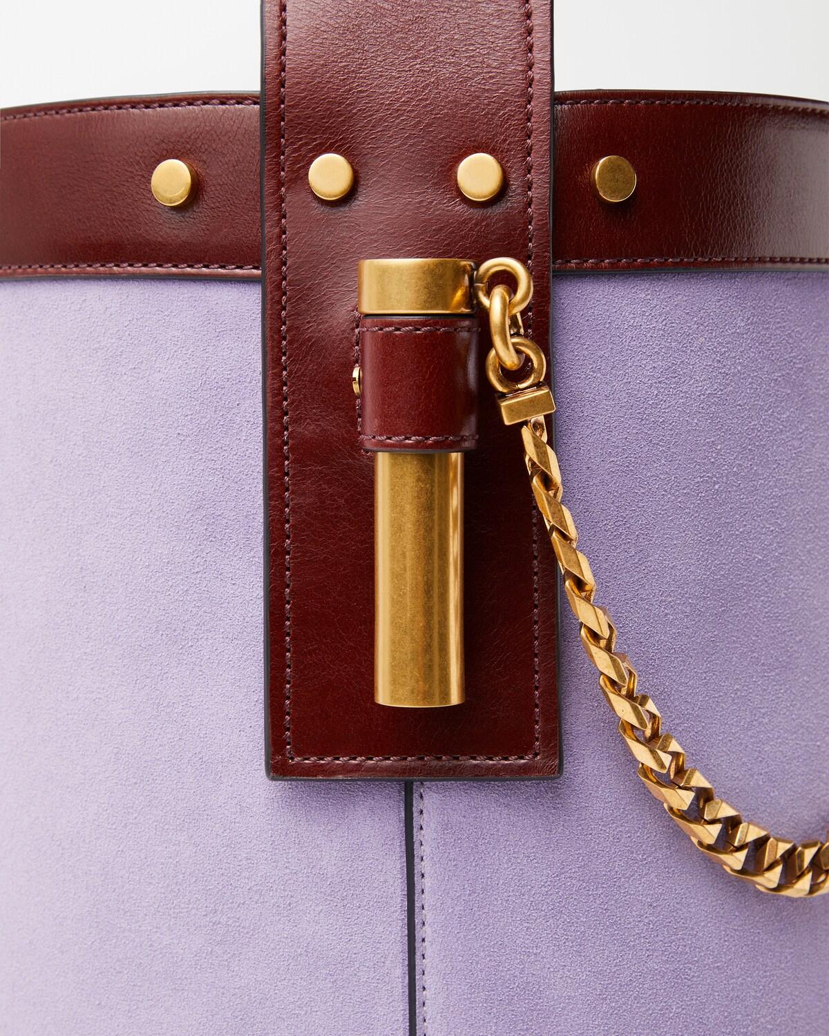 Pivot Small Suede Bucket Bag - Image 8