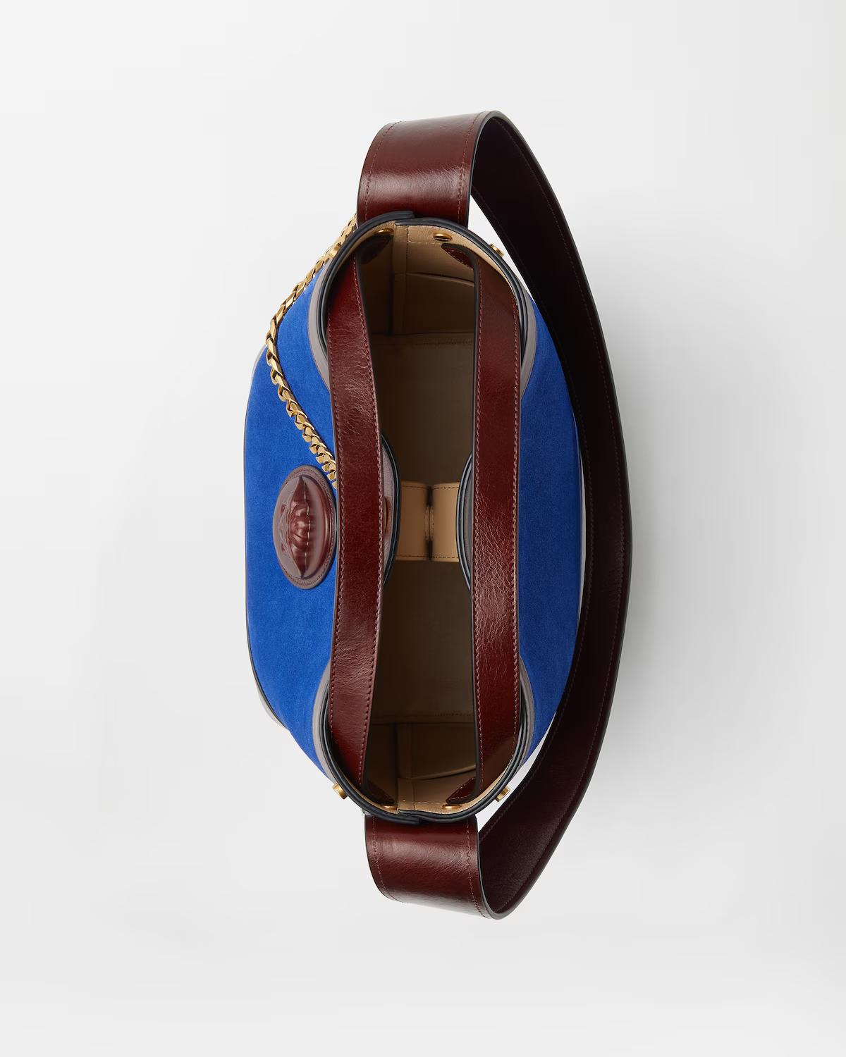 Pivot Small Suede Bucket Bag - Image 5
