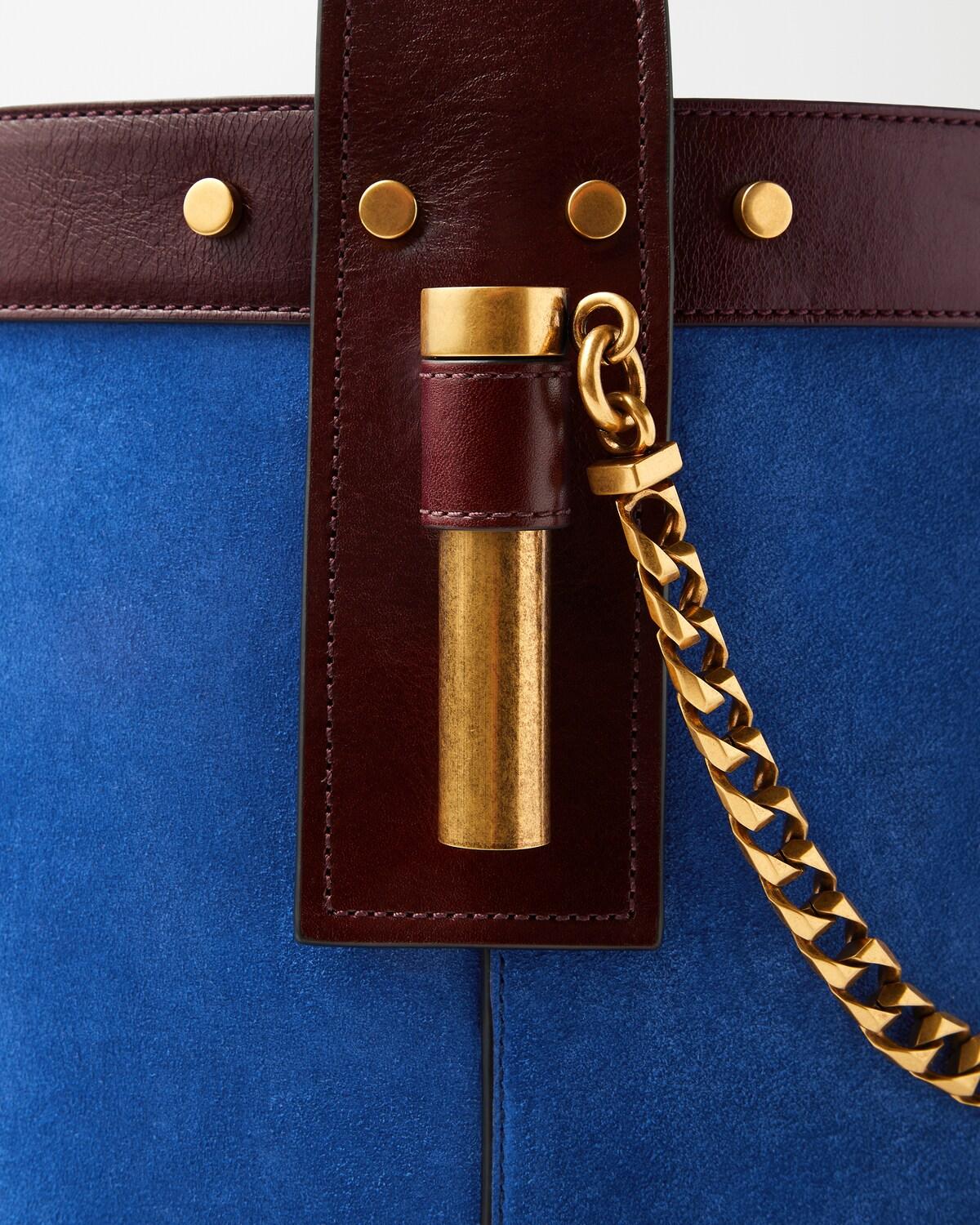 Pivot Small Suede Bucket Bag - Image 8