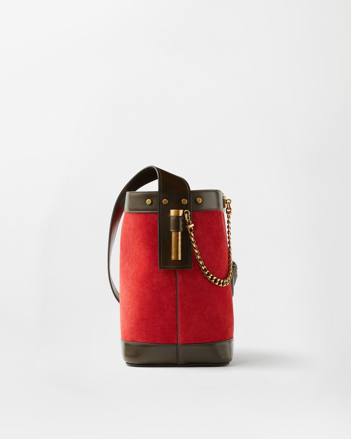 Pivot Small Suede Bucket Bag - Image 3