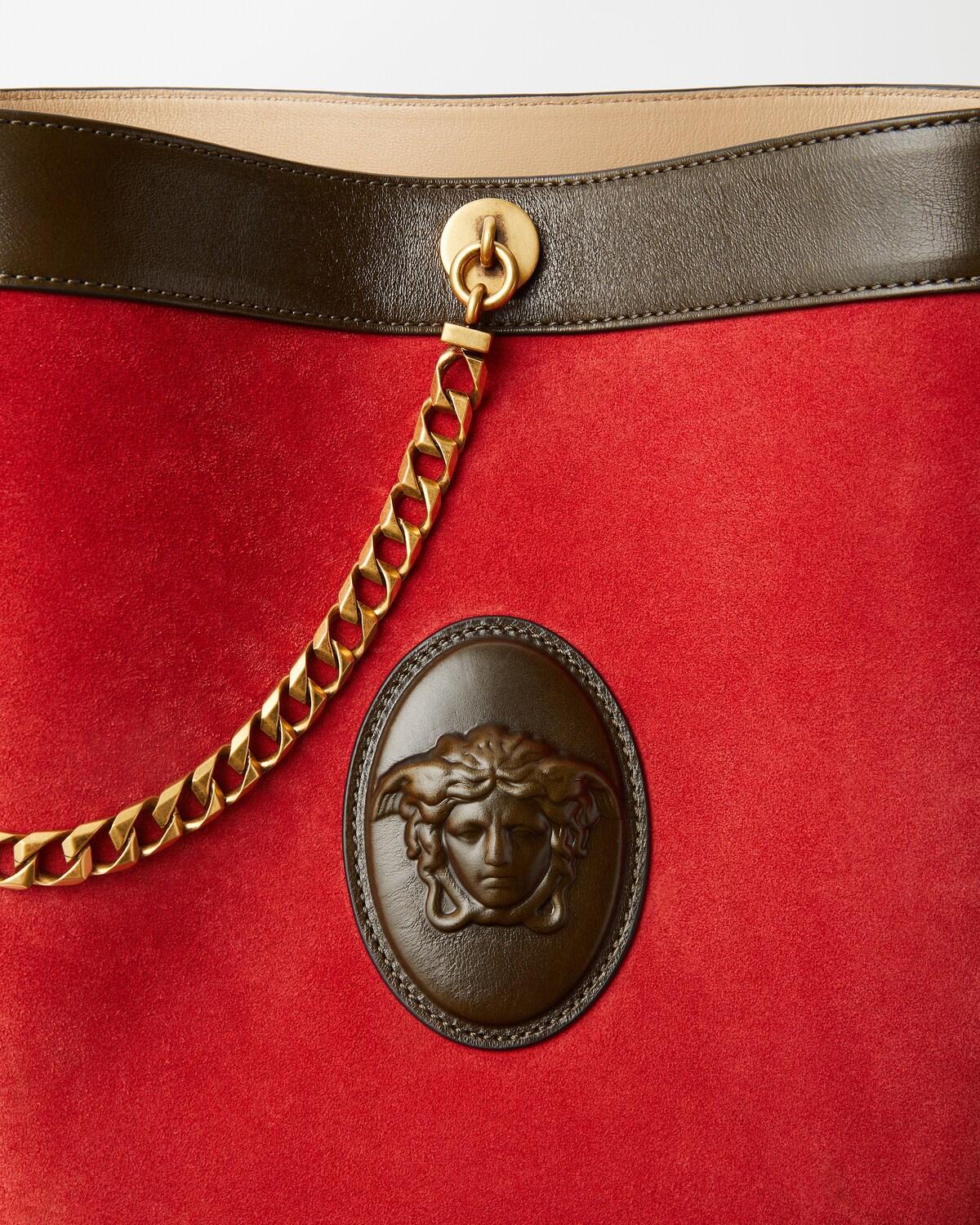 Pivot Small Suede Bucket Bag - Image 4