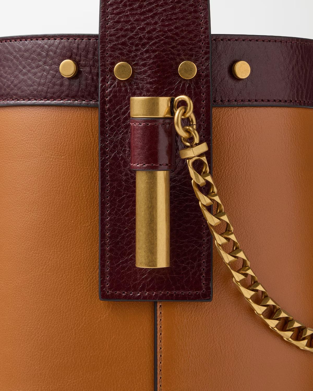 Pivot Small Leather Bucket Bag - Image 6