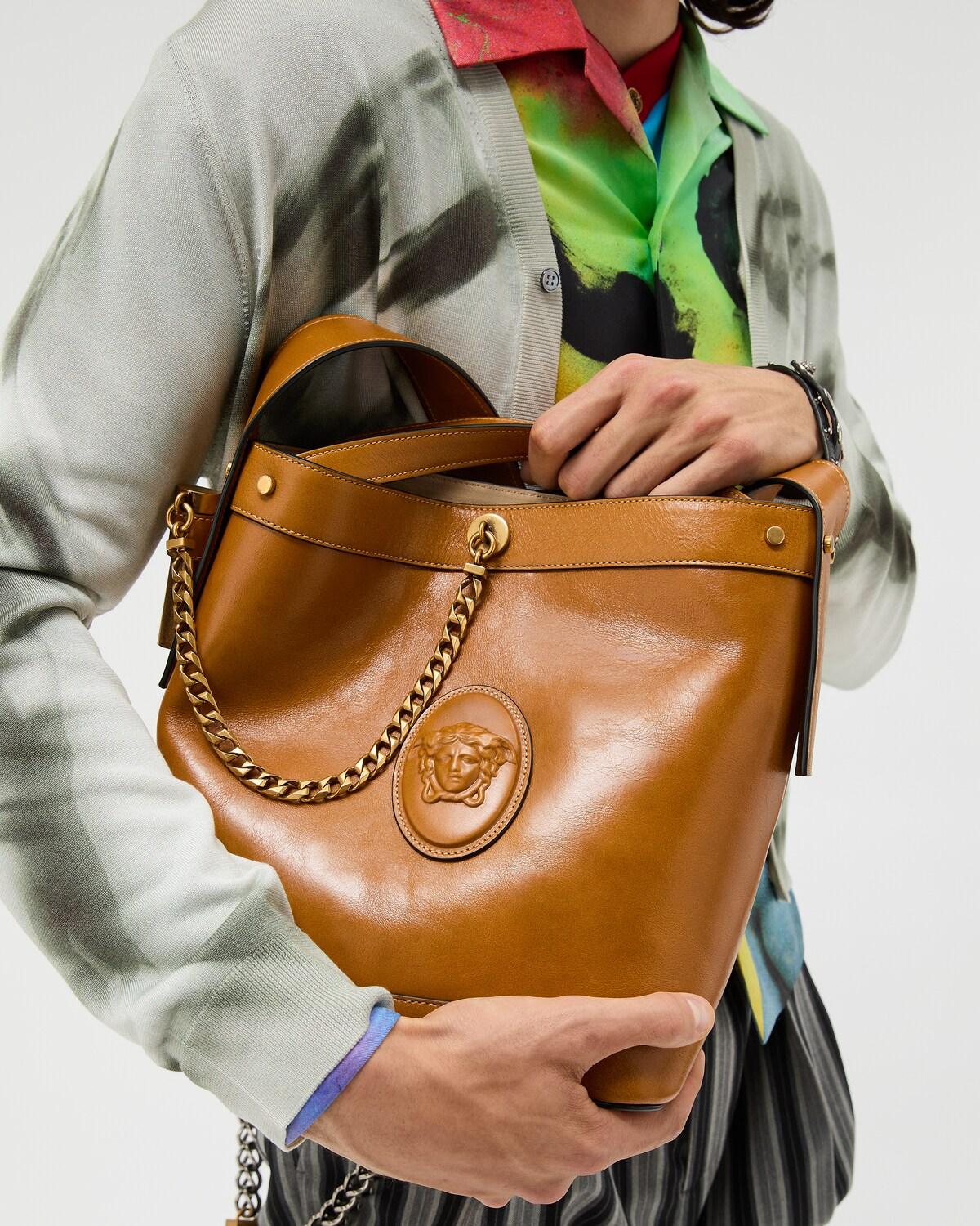 Pivot Small Leather Bucket Bag - Image 2