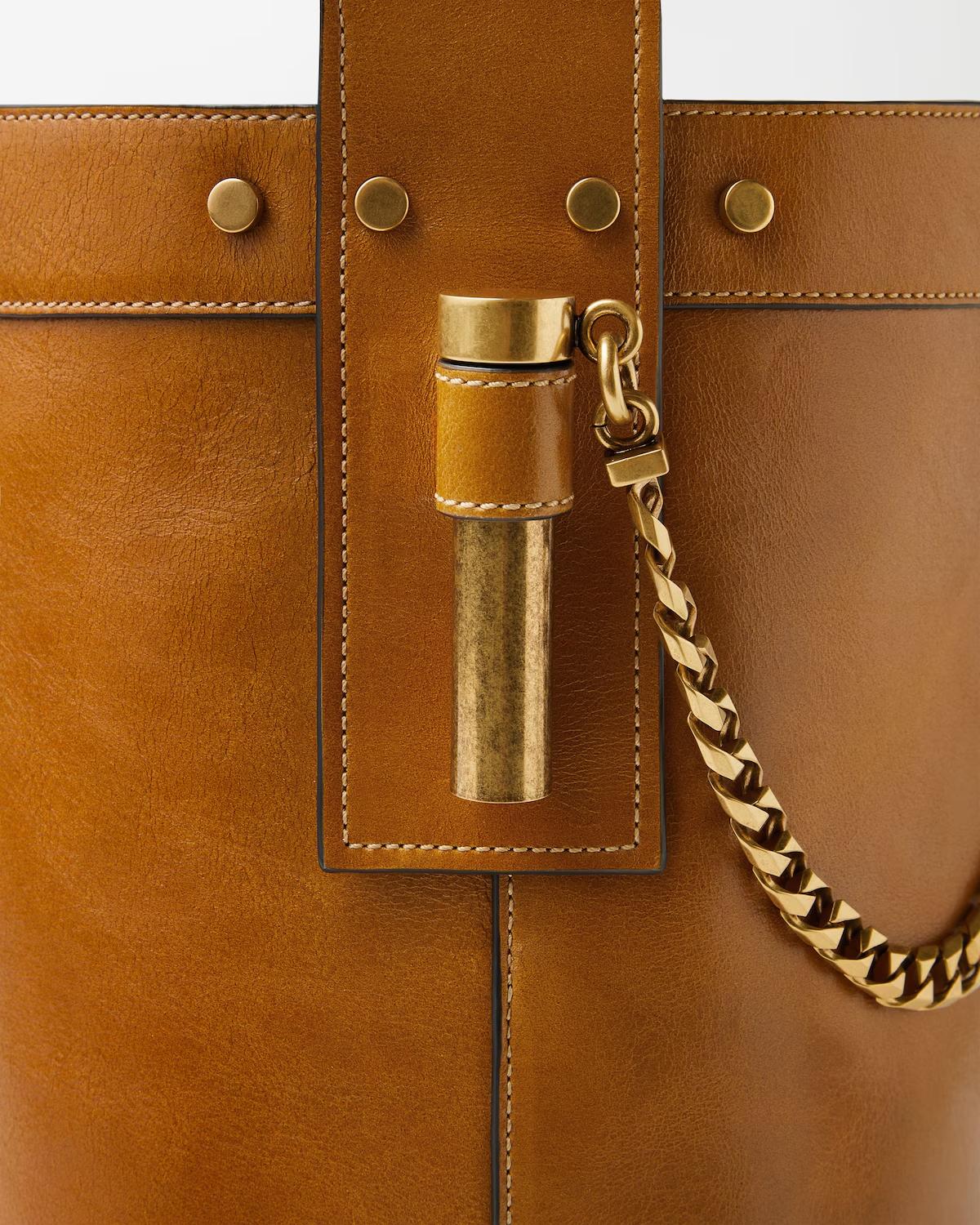 Pivot Small Leather Bucket Bag - Image 8