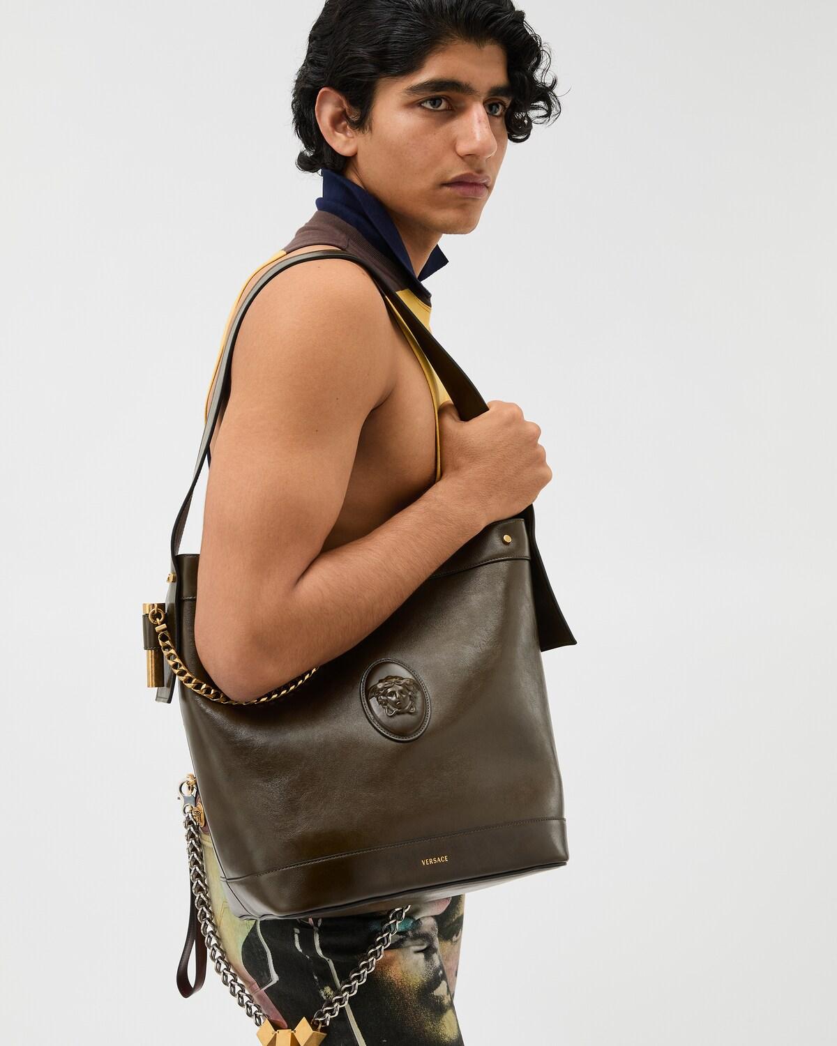 Pivot Large Leather Bucket Bag - Image 2