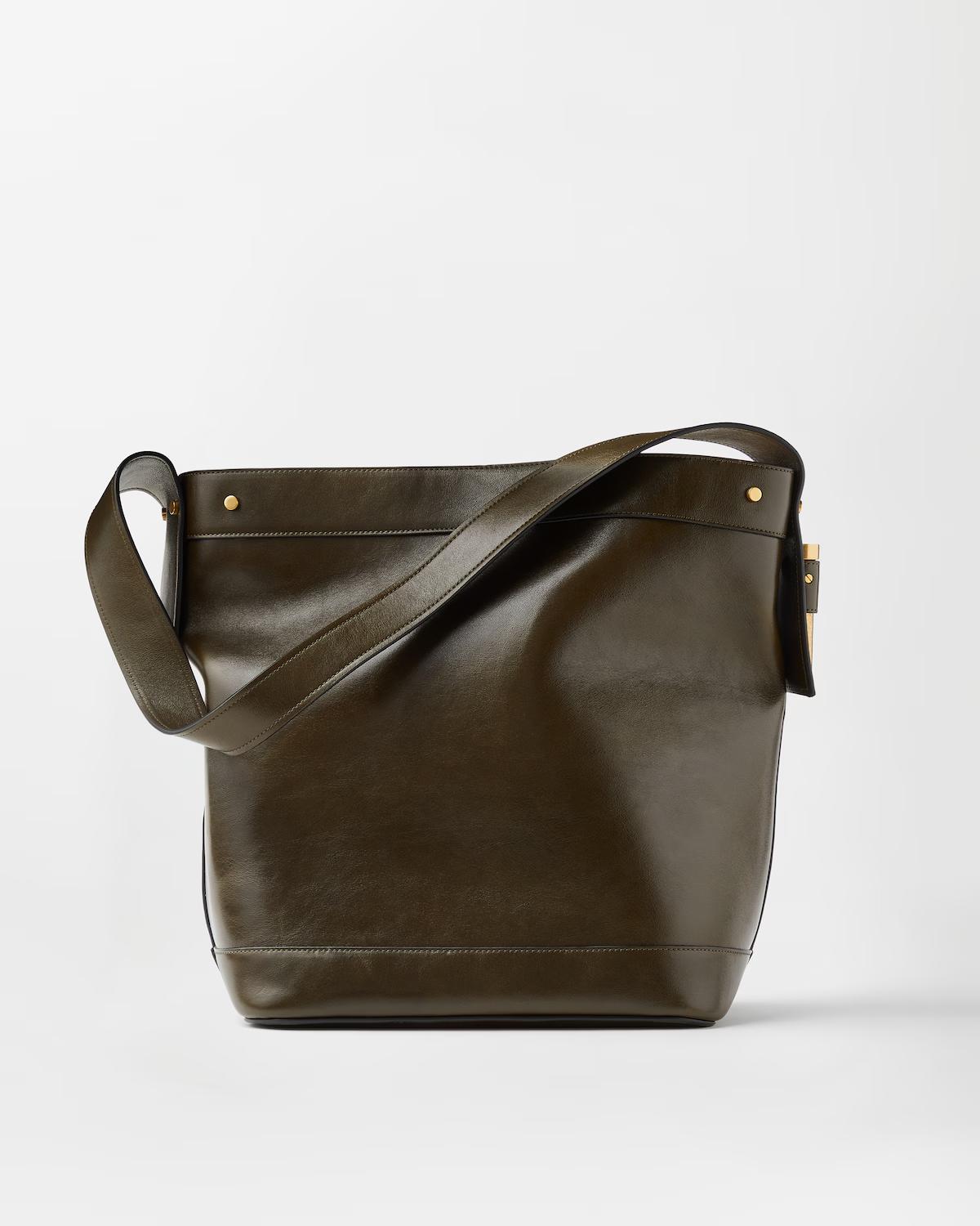 Pivot Large Leather Bucket Bag - Image 6