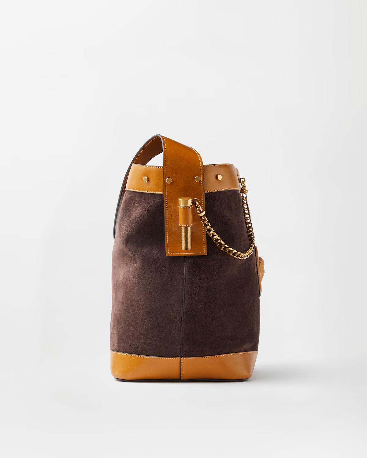 Pivot Large Suede Bucket Bag - Image 2