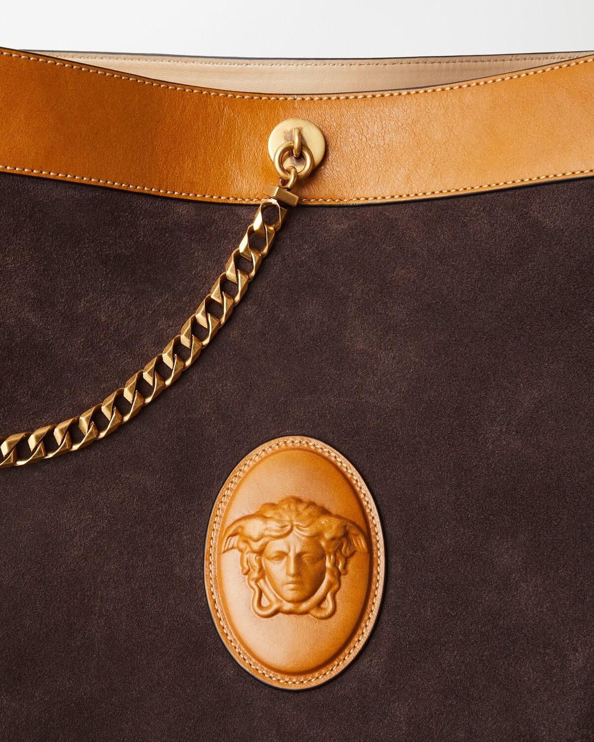 Pivot Large Suede Bucket Bag - Image 3