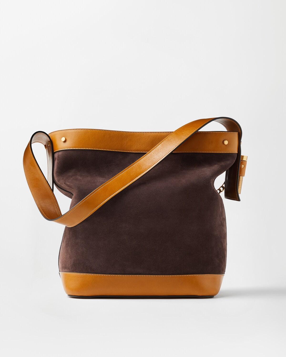 Pivot Large Suede Bucket Bag - Image 5