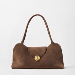 Vivian Suede East/West Shoulder Bag