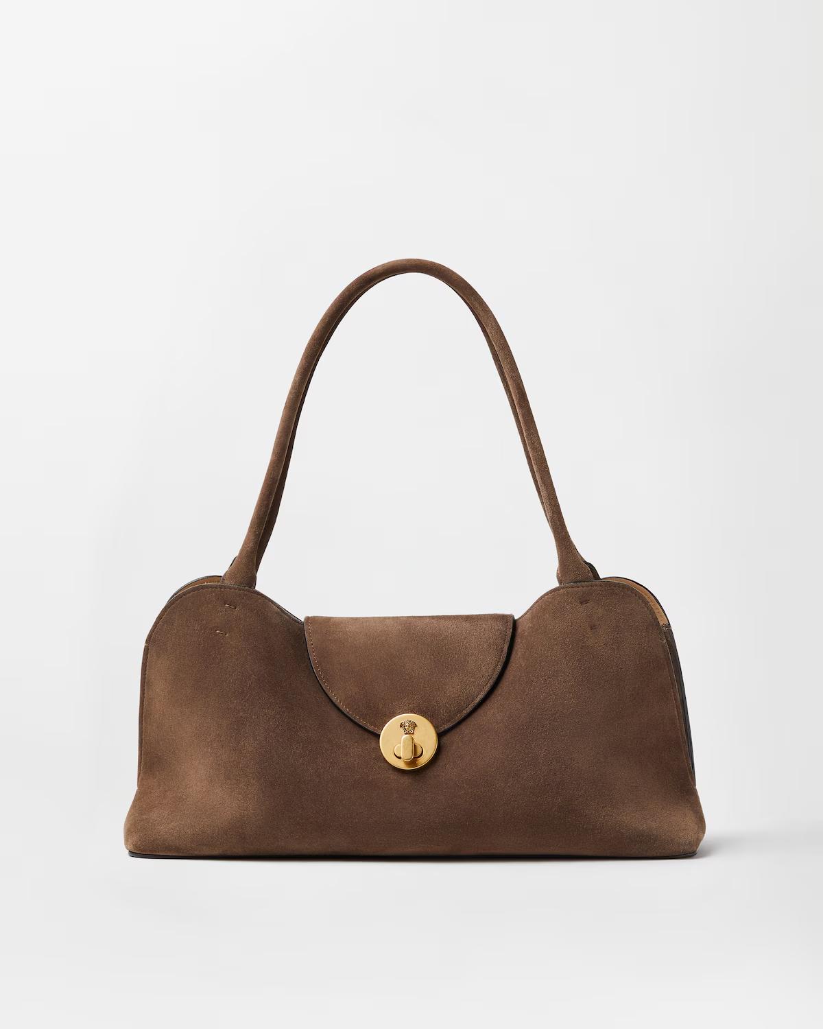 Vivian Suede East/West Shoulder Bag