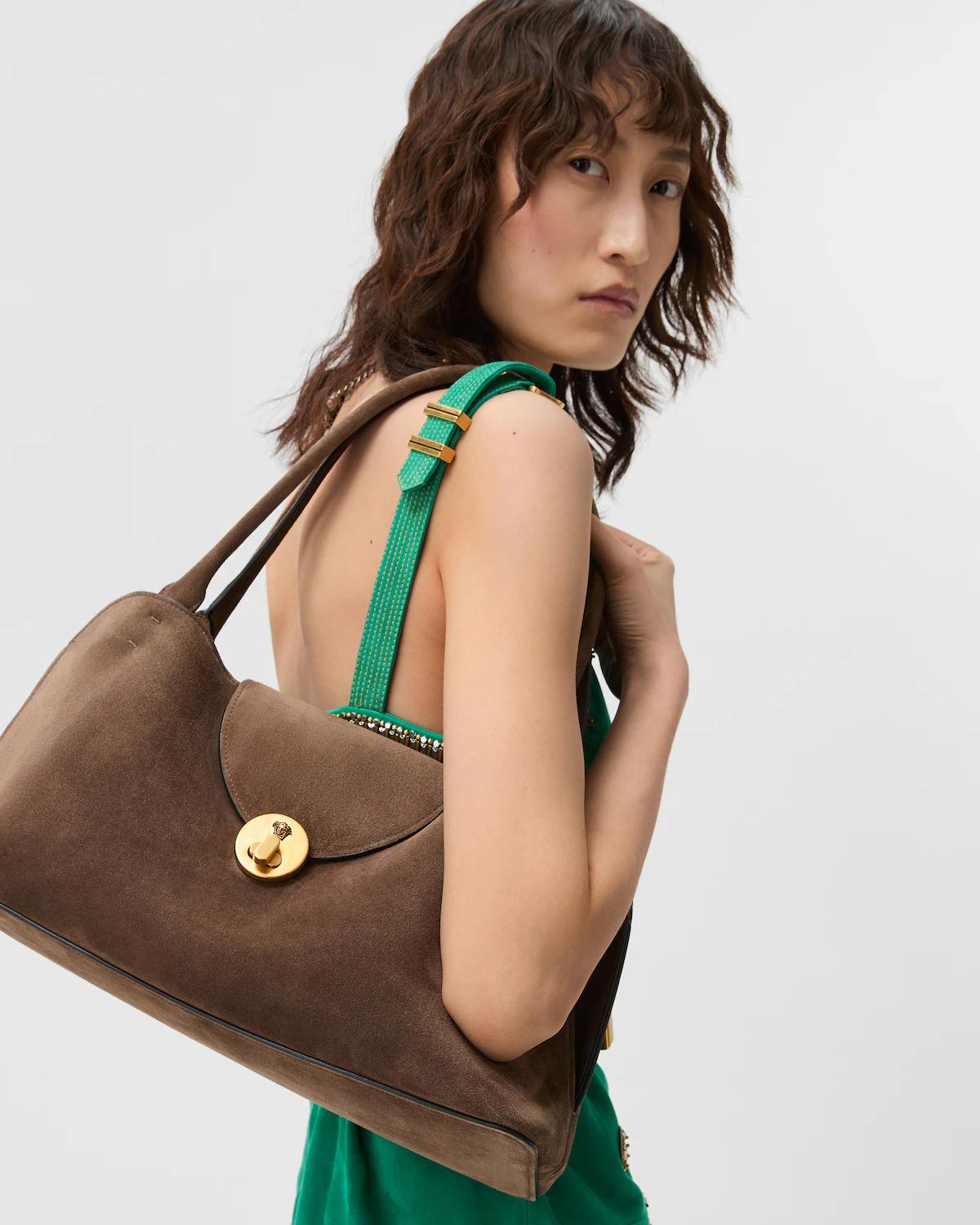 Vivian Suede East/West Shoulder Bag - Image 2