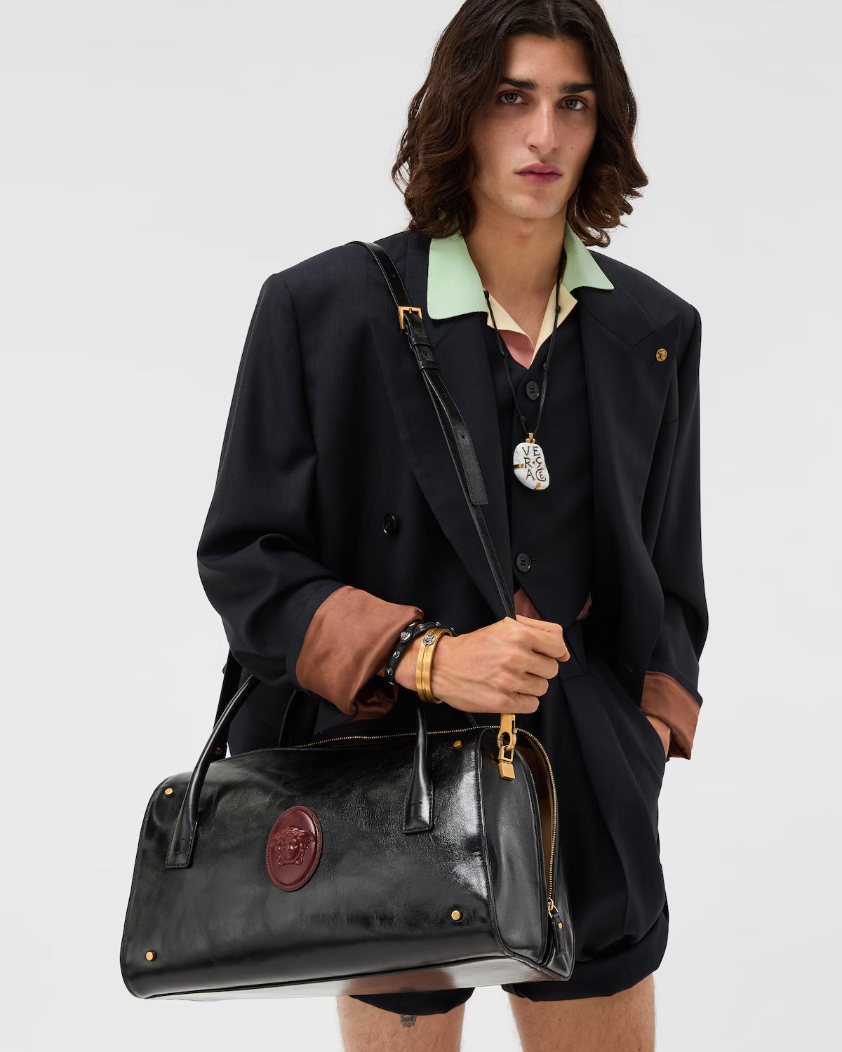 Roomy Large Leather Duffel Bag - Image 2