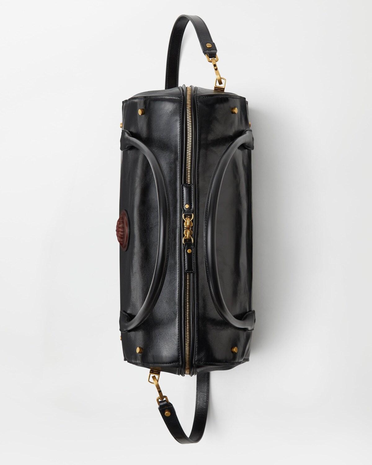 Roomy Large Leather Duffel Bag - Image 5