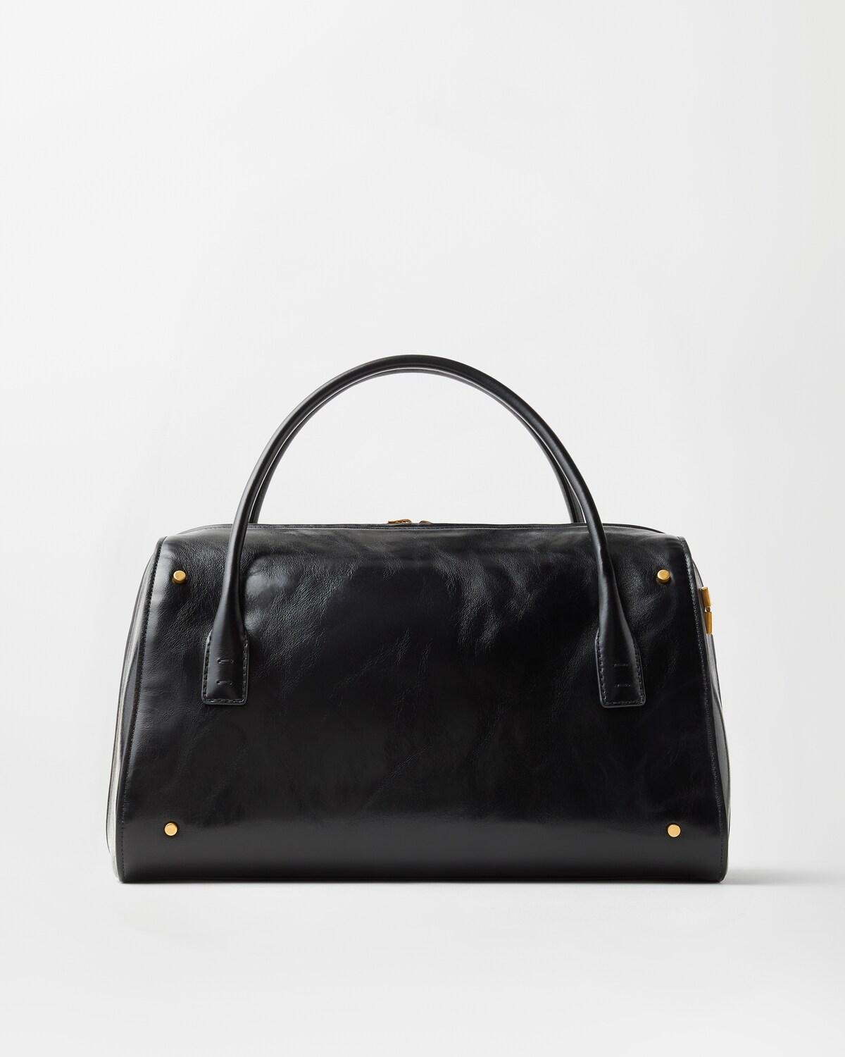 Roomy Large Leather Duffel Bag - Image 6