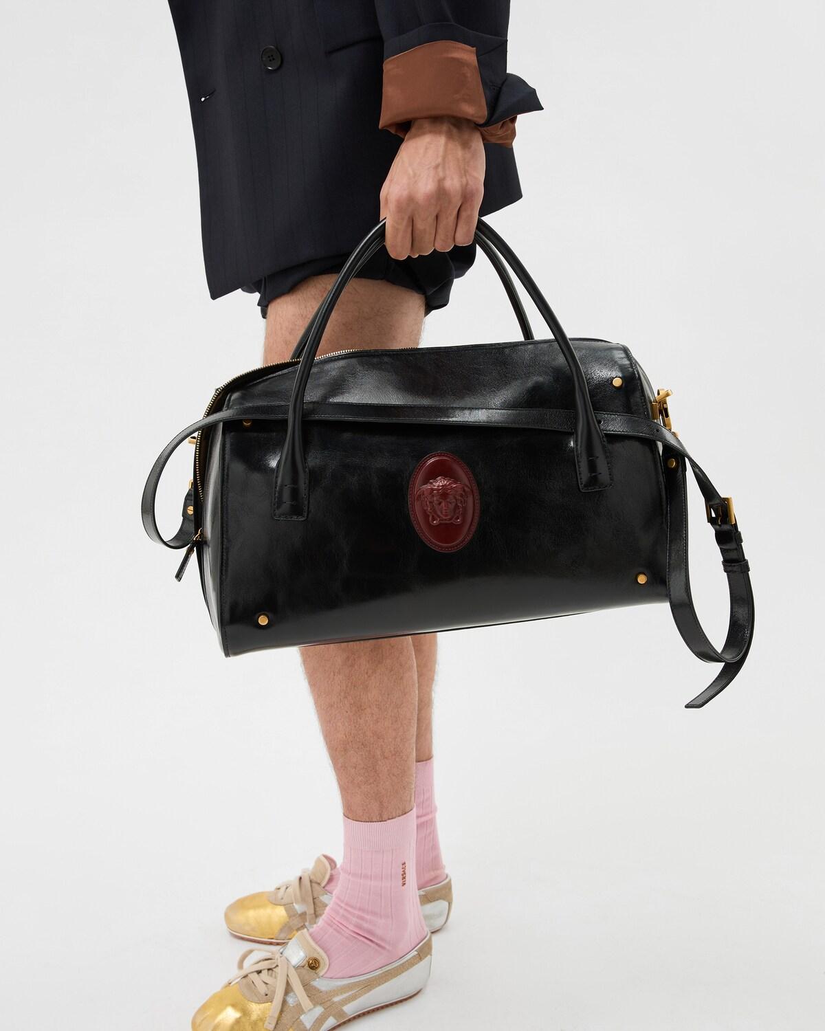Roomy Large Leather Duffel Bag - Image 7