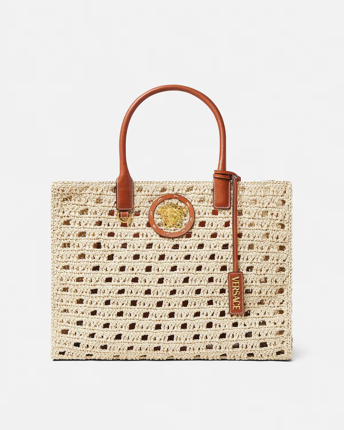 La Medusa Large Raffia Tote