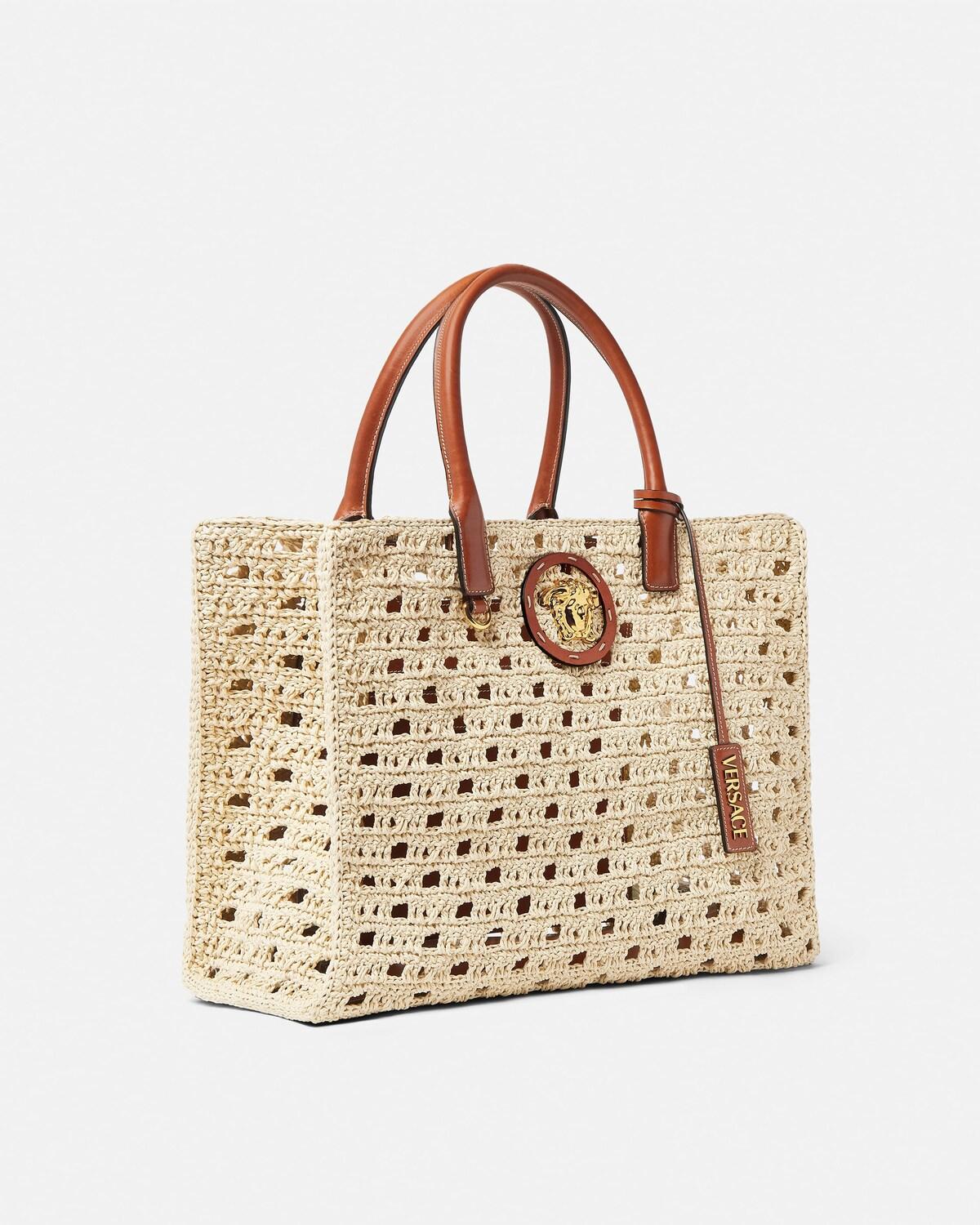 La Medusa Large Raffia Tote - Image 2