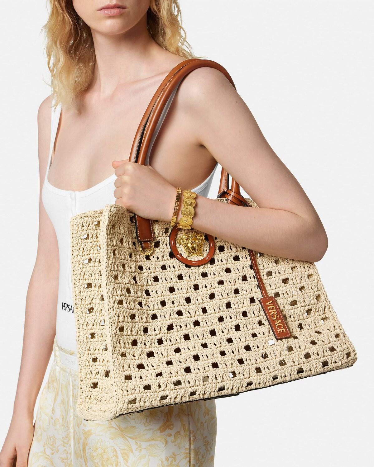 La Medusa Large Raffia Tote - Image 3