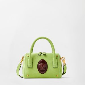 Roomy Small Suede Boston Bag
