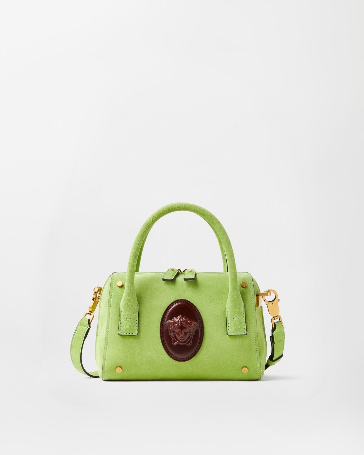 Roomy Small Suede Boston Bag